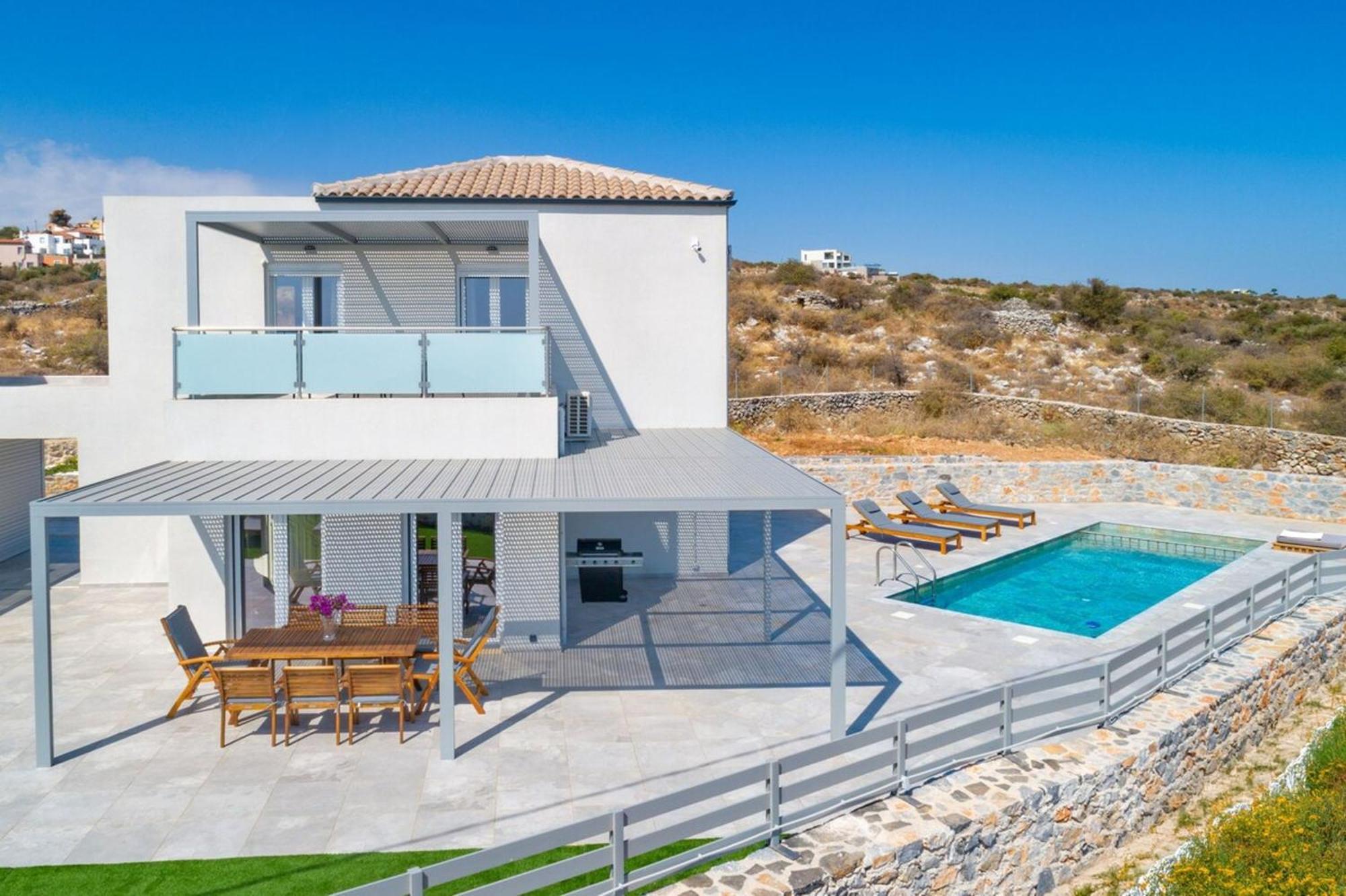 Gianna'S Panoramic Seaview Twin Villas With Private Pools Kefalas Exterior photo