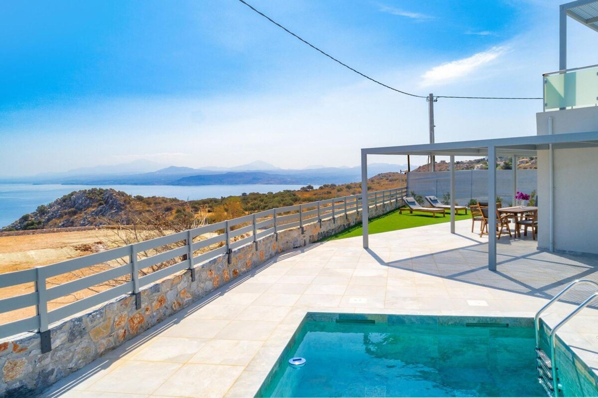 Gianna'S Panoramic Seaview Twin Villas With Private Pools Kefalas Exterior photo