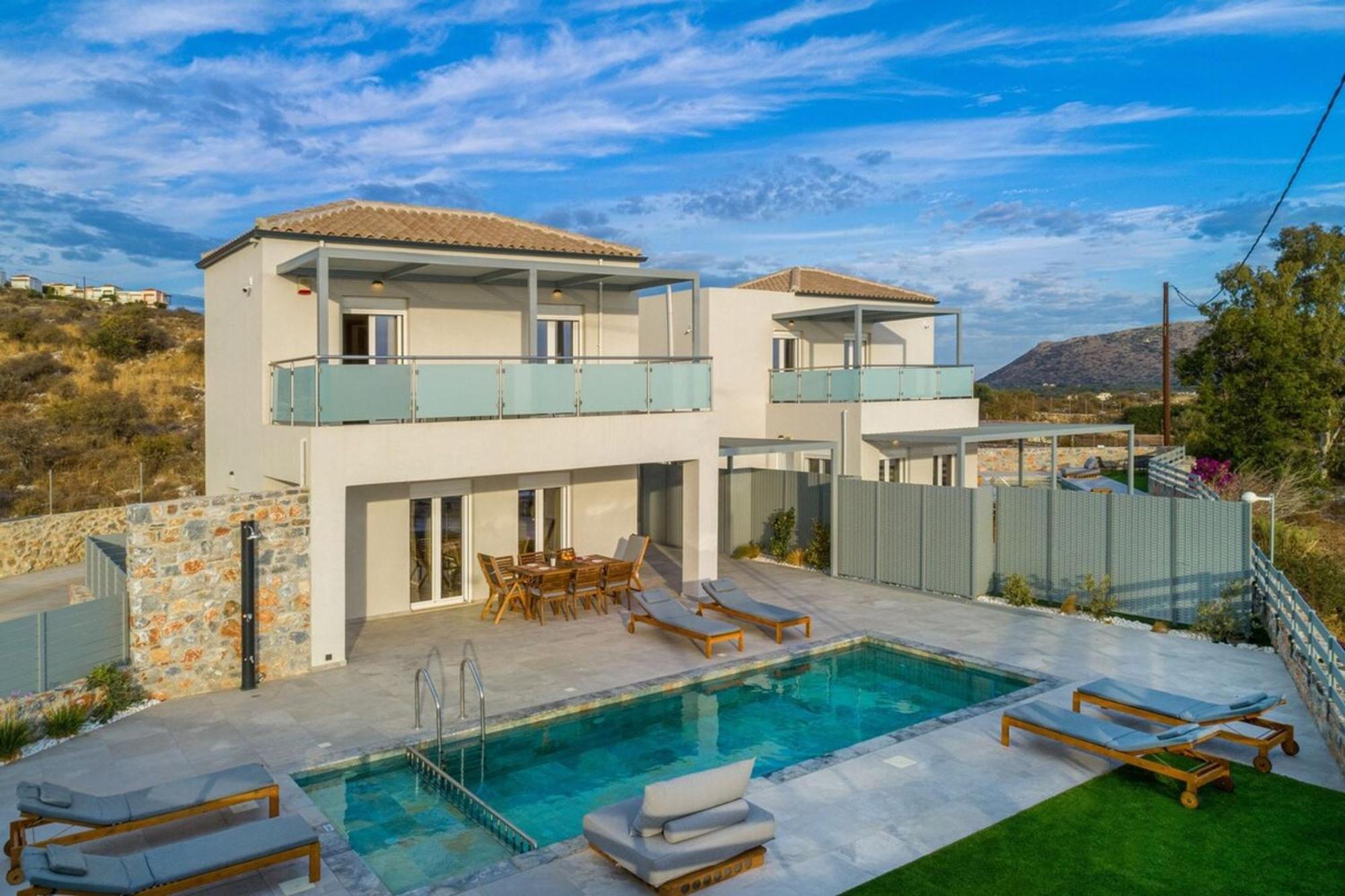 Gianna'S Panoramic Seaview Twin Villas With Private Pools Kefalas Exterior photo