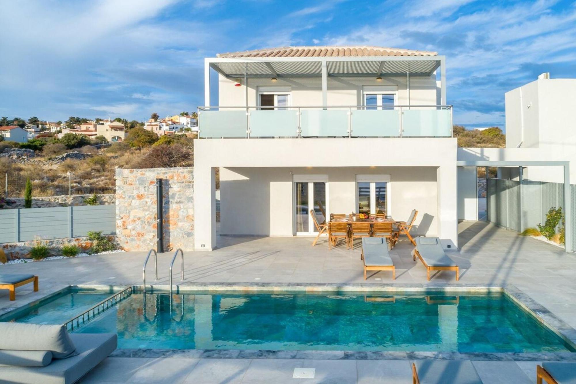 Gianna'S Panoramic Seaview Twin Villas With Private Pools Kefalas Exterior photo