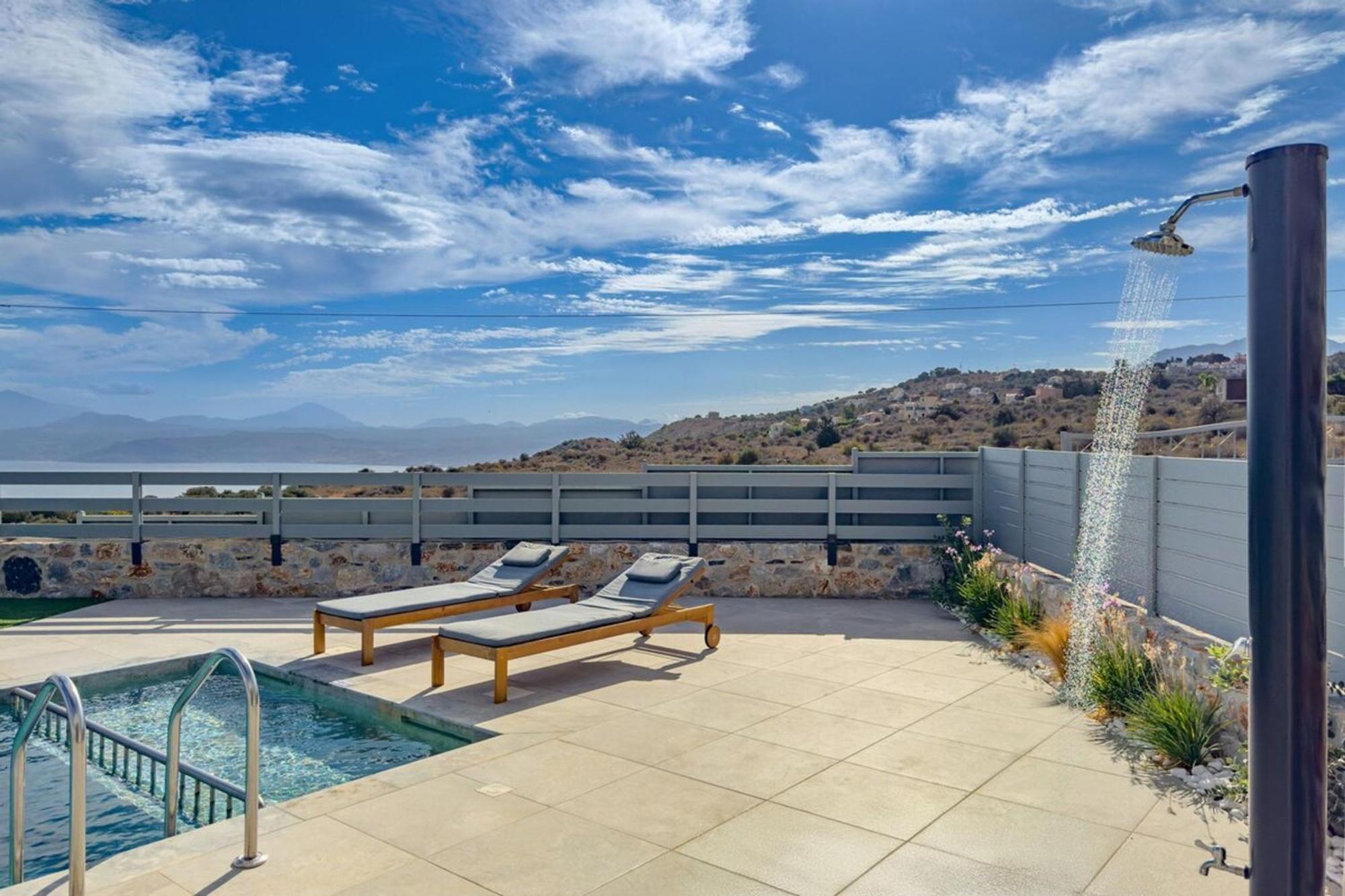 Gianna'S Panoramic Seaview Twin Villas With Private Pools Kefalas Exterior photo