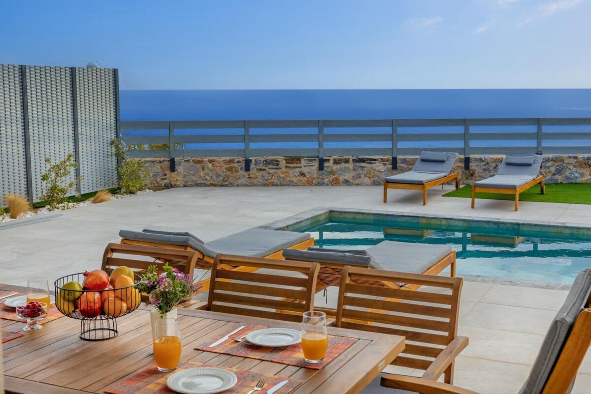 Gianna'S Panoramic Seaview Twin Villas With Private Pools Kefalas Exterior photo