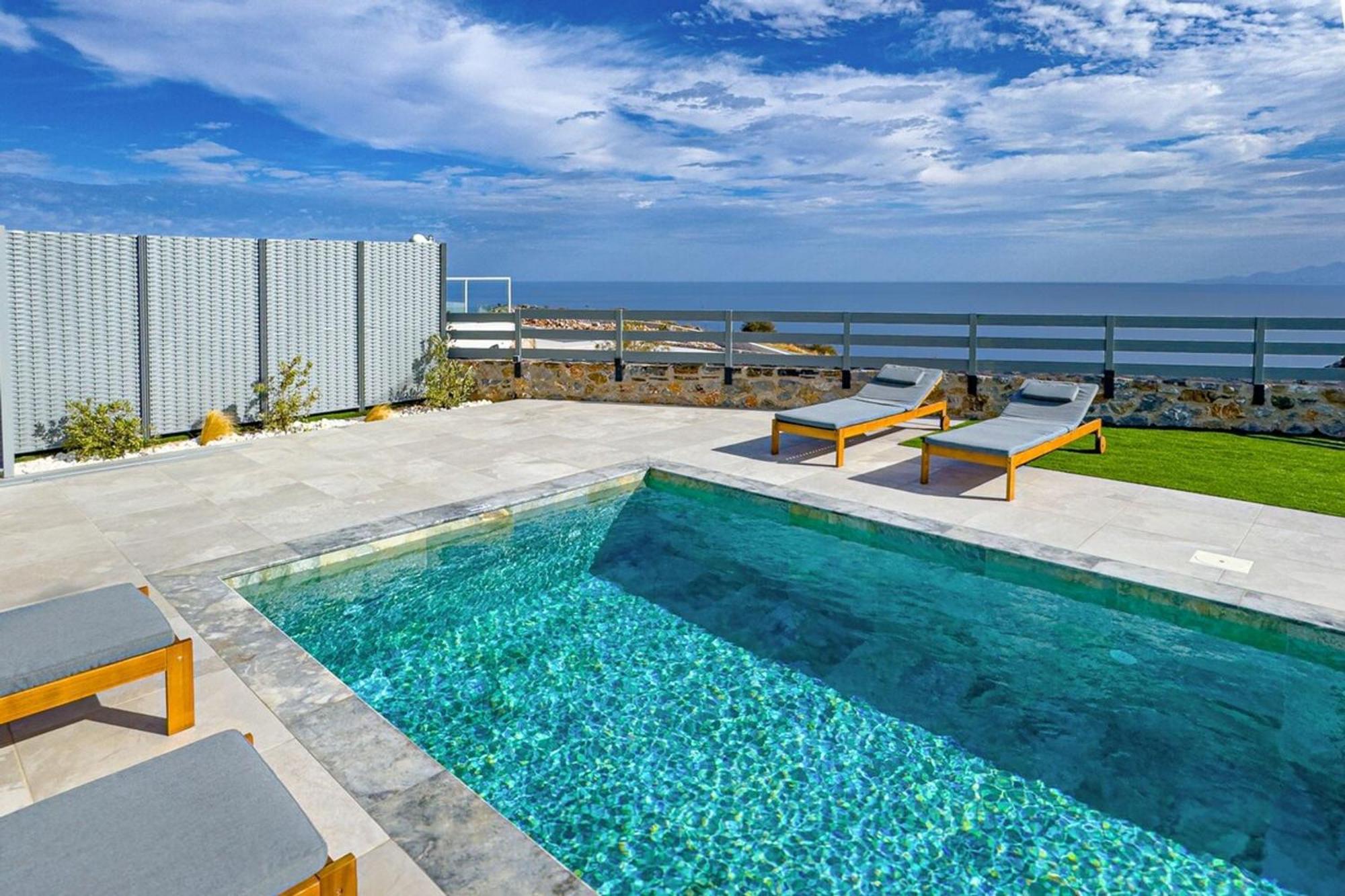 Gianna'S Panoramic Seaview Twin Villas With Private Pools Kefalas Exterior photo