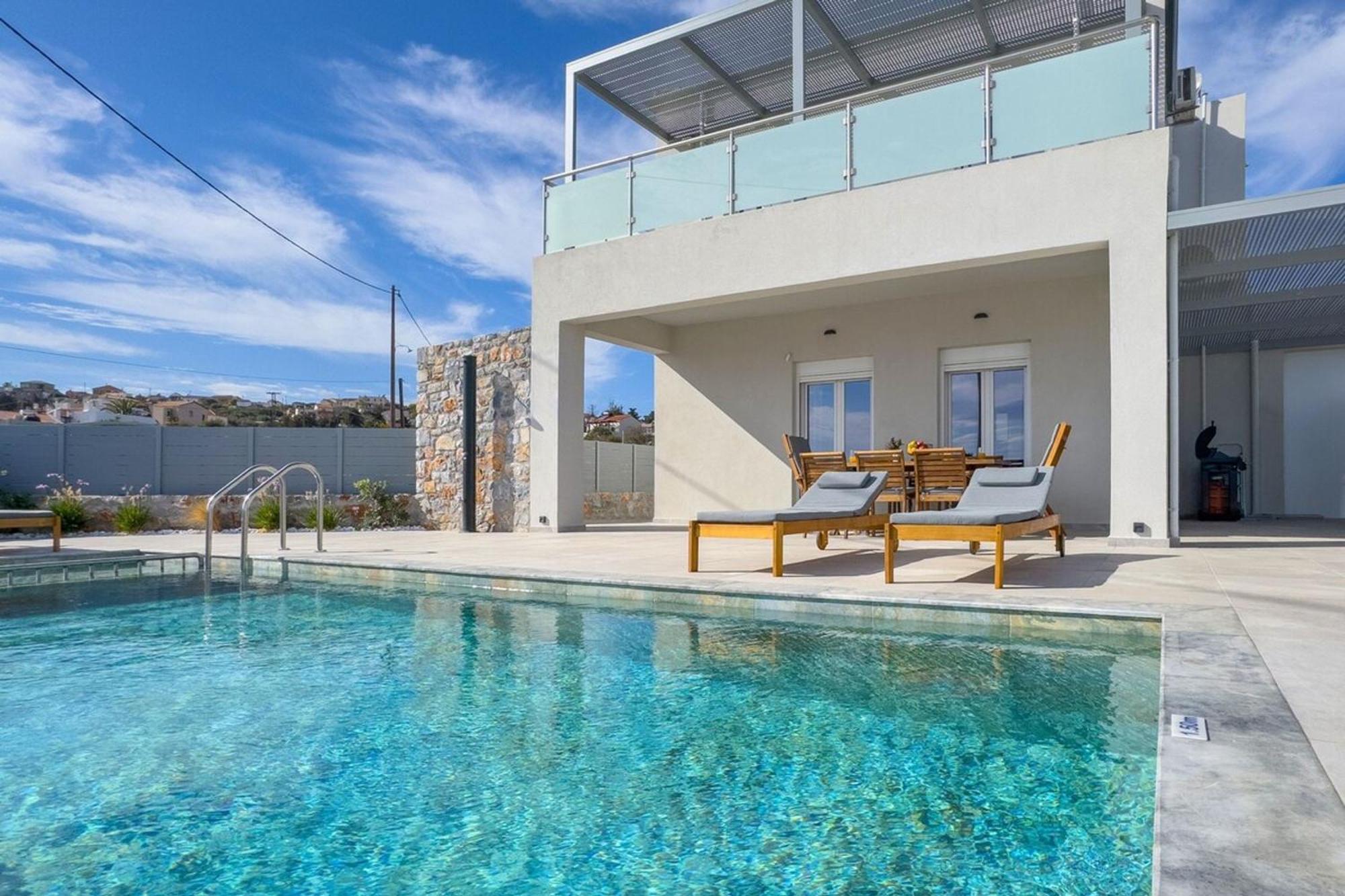 Gianna'S Panoramic Seaview Twin Villas With Private Pools Kefalas Exterior photo